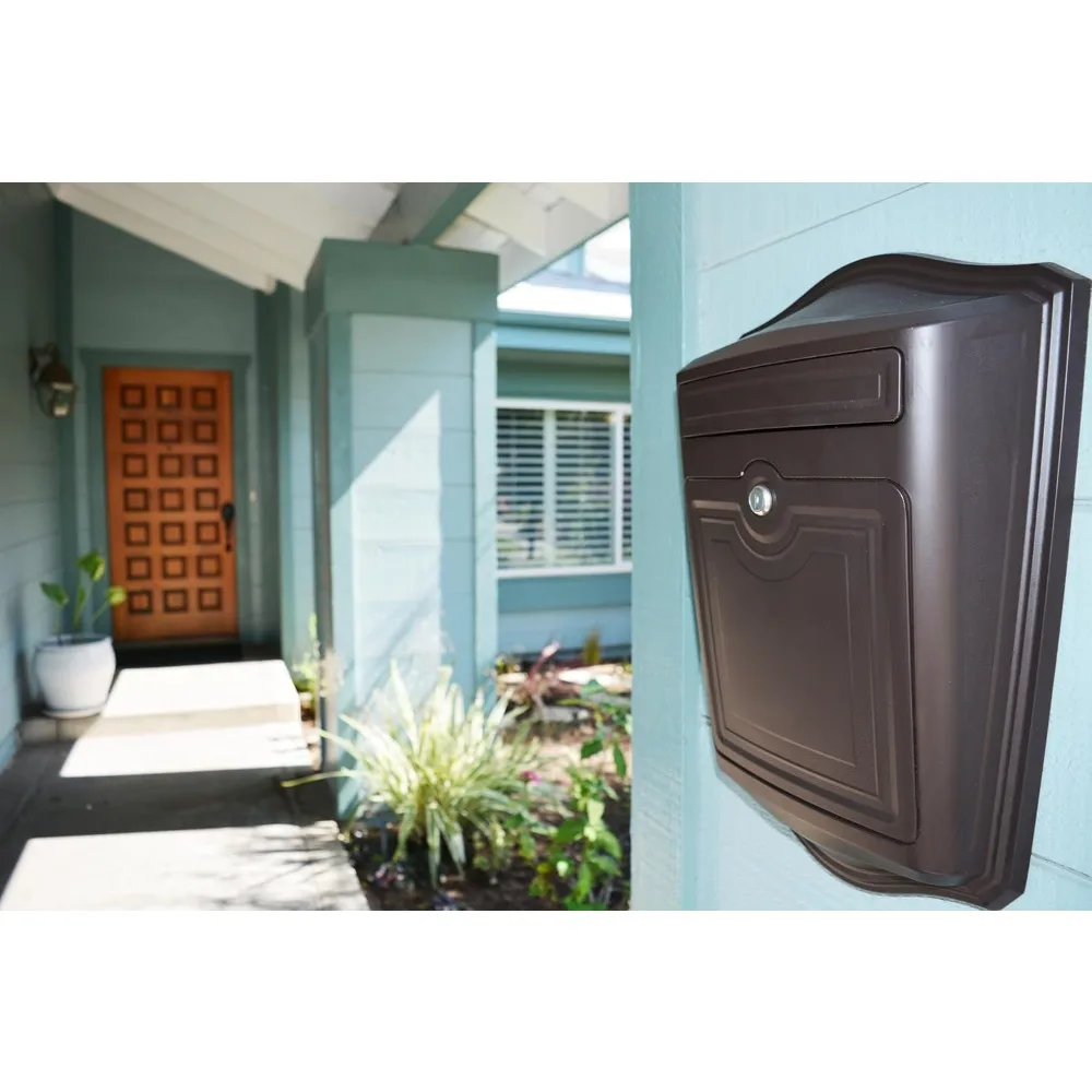 Maison Aluminum, Locking, Wall Mount Mailbox, 2540RZ-10, Rubbed Bronze, Medium Capacity