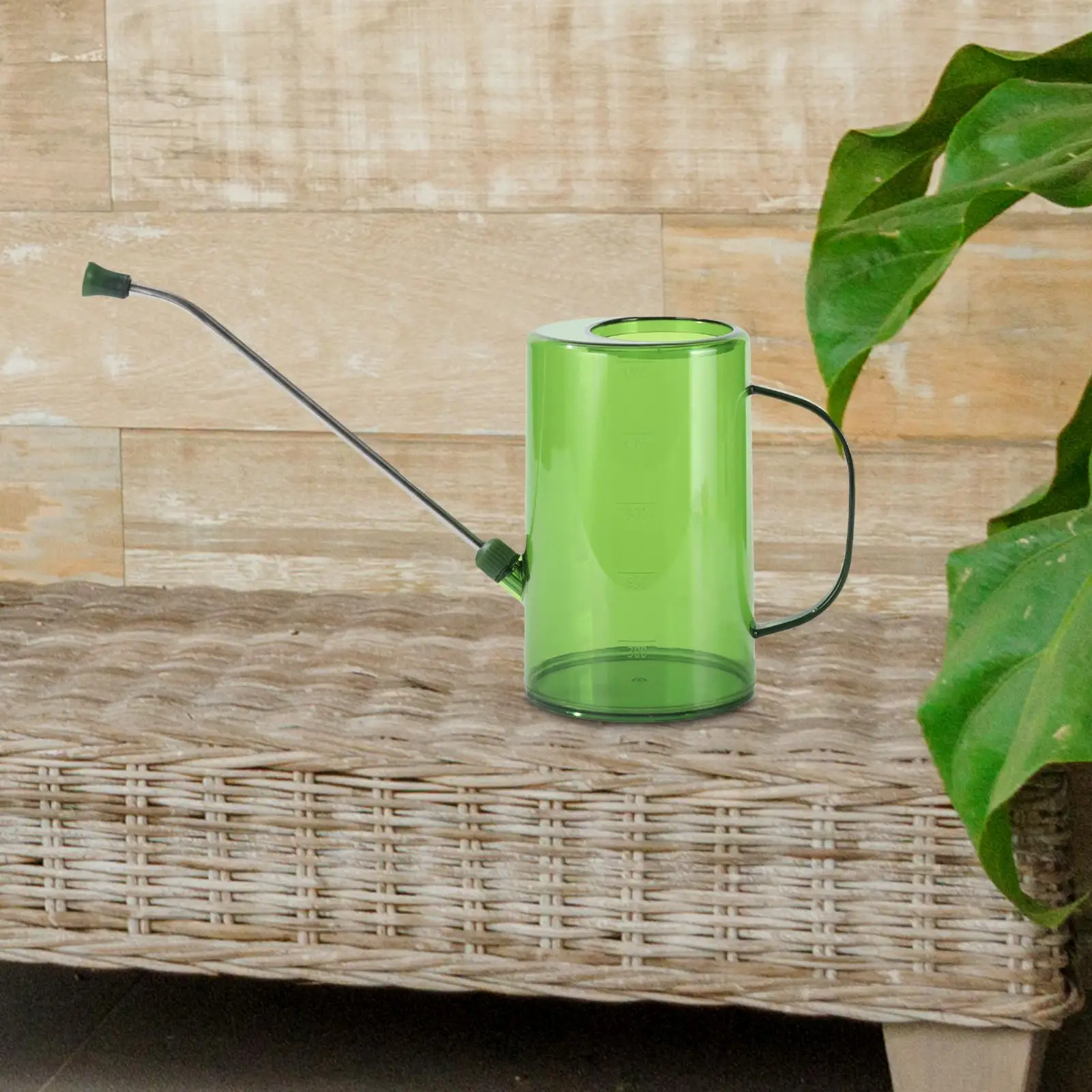 1L Watering Can with Removable Stainless Steel Long Spout Transparent Scale for Indoor Outdoor Precise Watering Plant Flower