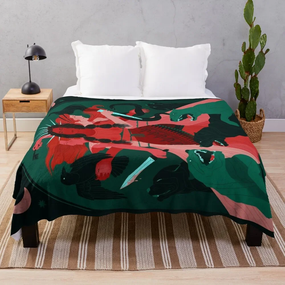 Hecate Throw Blanket Fashion Sofas Flannels Comforter Blankets