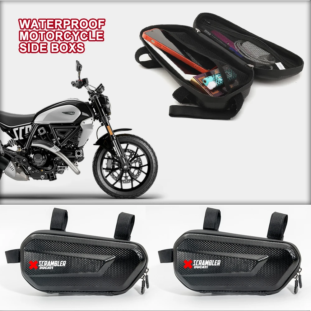 Upgrade Waterproof Fabric Rain Proof Nylon Motorcycle Storage Bag For Scrambler 400 800 1100 ICON 800 Desert Sled Square