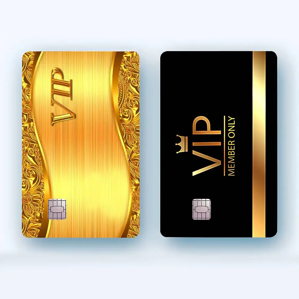 عضو VIP فقط غطاء جلدي مزخرف مقاوم للماء لملصقات بطاقة الائتمان لتمرير حافلة البنك الأمامي #4