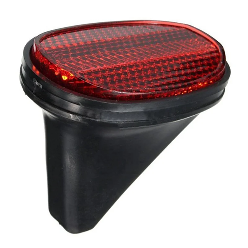 

Lasting 10Pcs Bicycle Rear Reflector Mudguard Oval Warnning Red Black