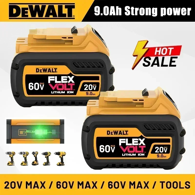 Flexbolt genuine DeWalt battery, power tool battery, DCB200 MAX，DCB606，DCB205，DCB206，DCB209，DCB182,20V，60V，9000mAh