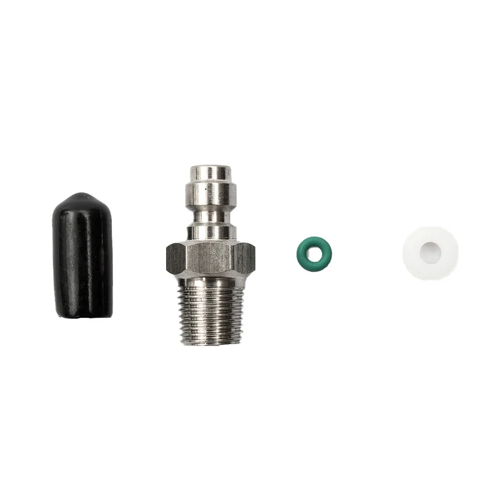 8mm Male Thread Quick Connect Valve PCP Filling With Valve M10/18NPT/18BSPP Male Connector For High Pressure Pumps Tool