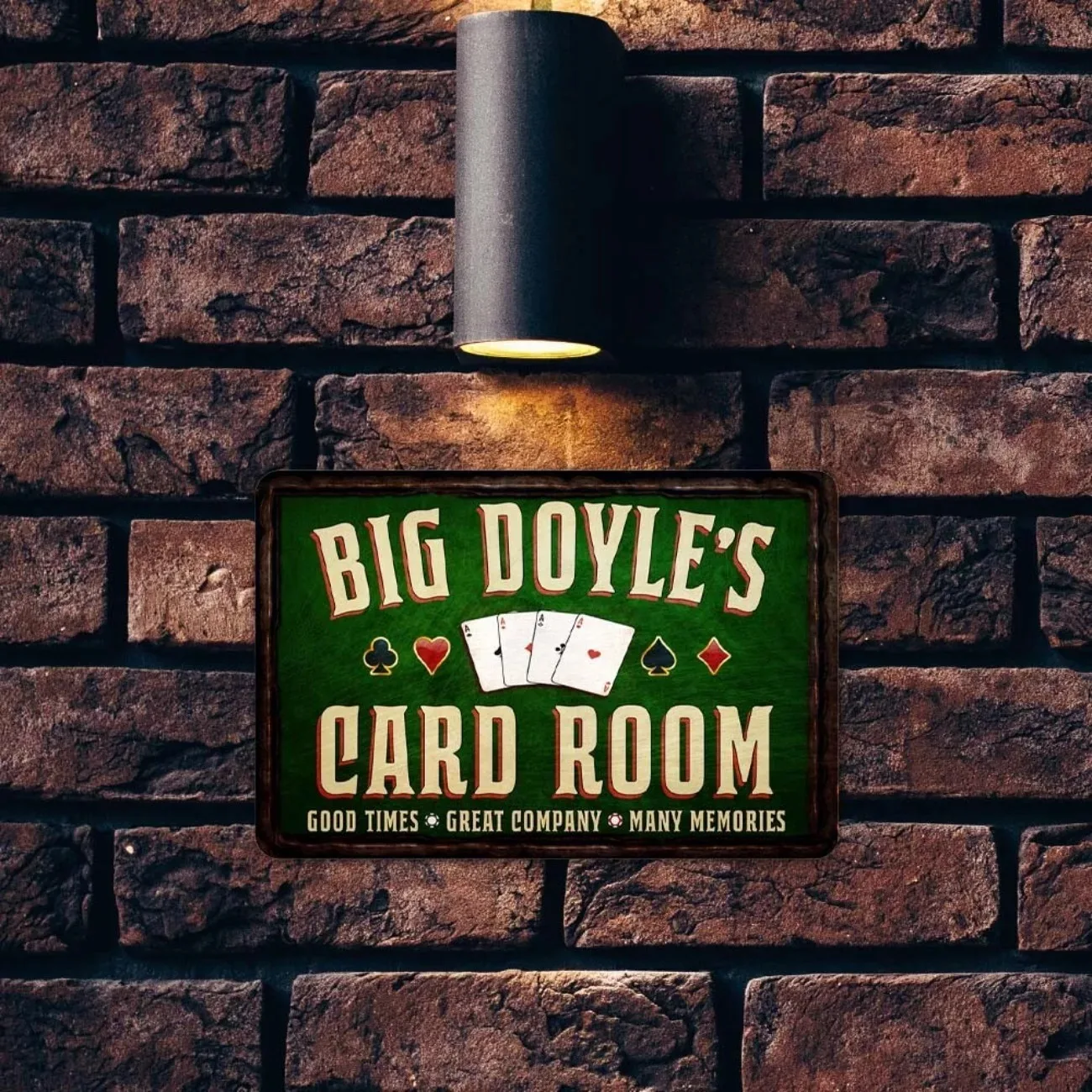 Personalized Metal Card Room Sign Poker Casino Game Room Decor Waterproof - view 5