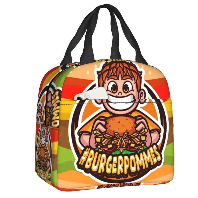 

Винтажные многоразовые коробки для завтрака L-Lukasbses B-Burgerpommes, герметичный термохолодильник, изолированная сумка для обеда, офисная работа