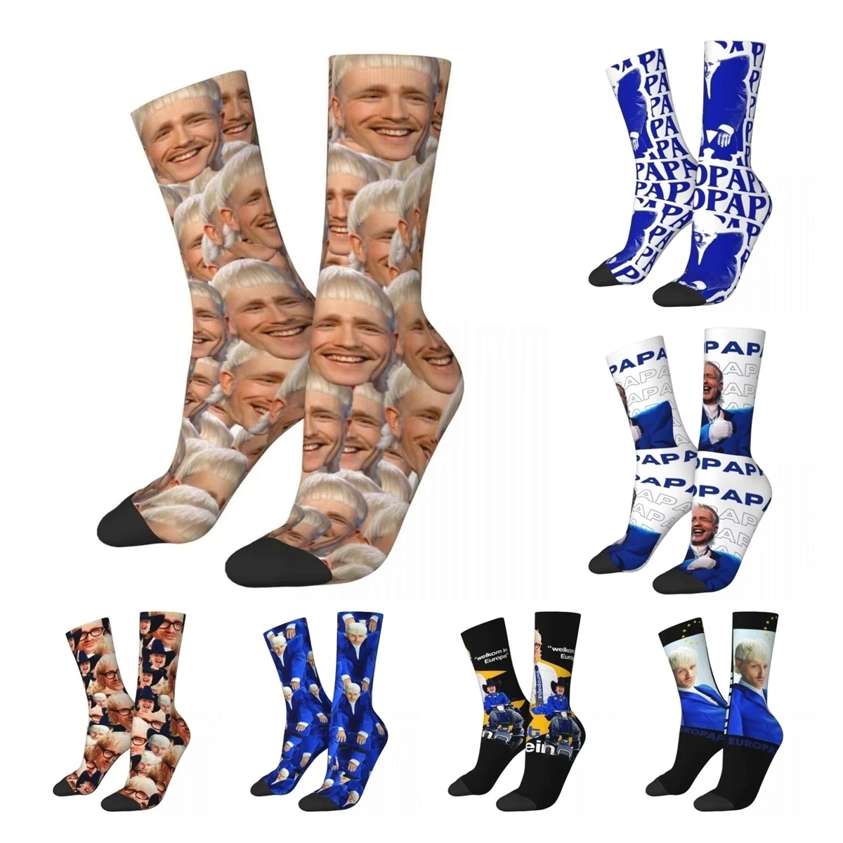 جوست كلين هاراجوكو جوارب مغنية للرجال والنساء ، جوارب سعيدة مضحكة ، مغني راب رائع ، هدايا ، ربيع ، صيف ، خريف ، شتاء