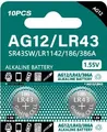 2PCS AG12 LR43