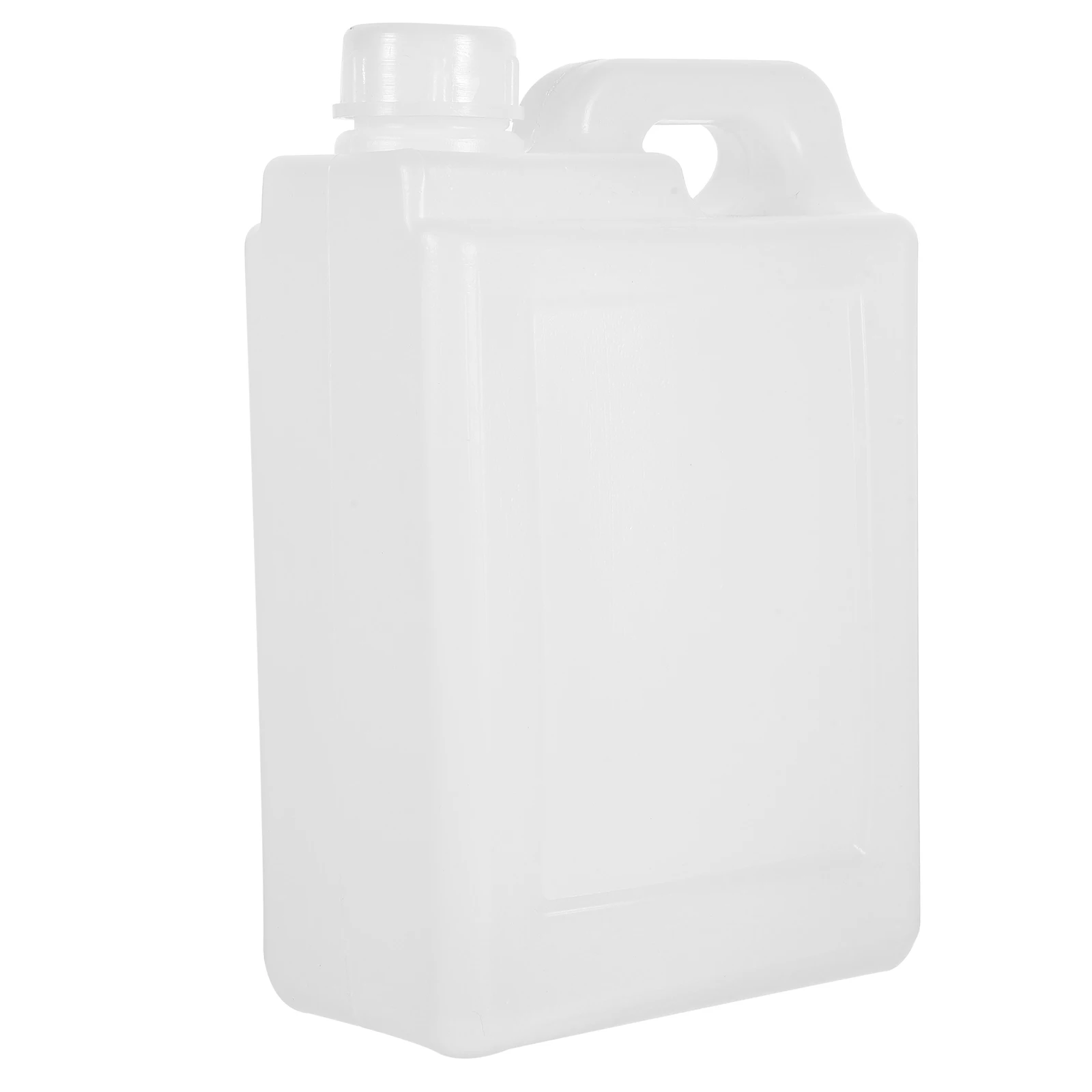 Flat Plastic 1L White Liquid Container Oil Water Jug Storage Bottle Cap Reusable for Beverage Lab Use