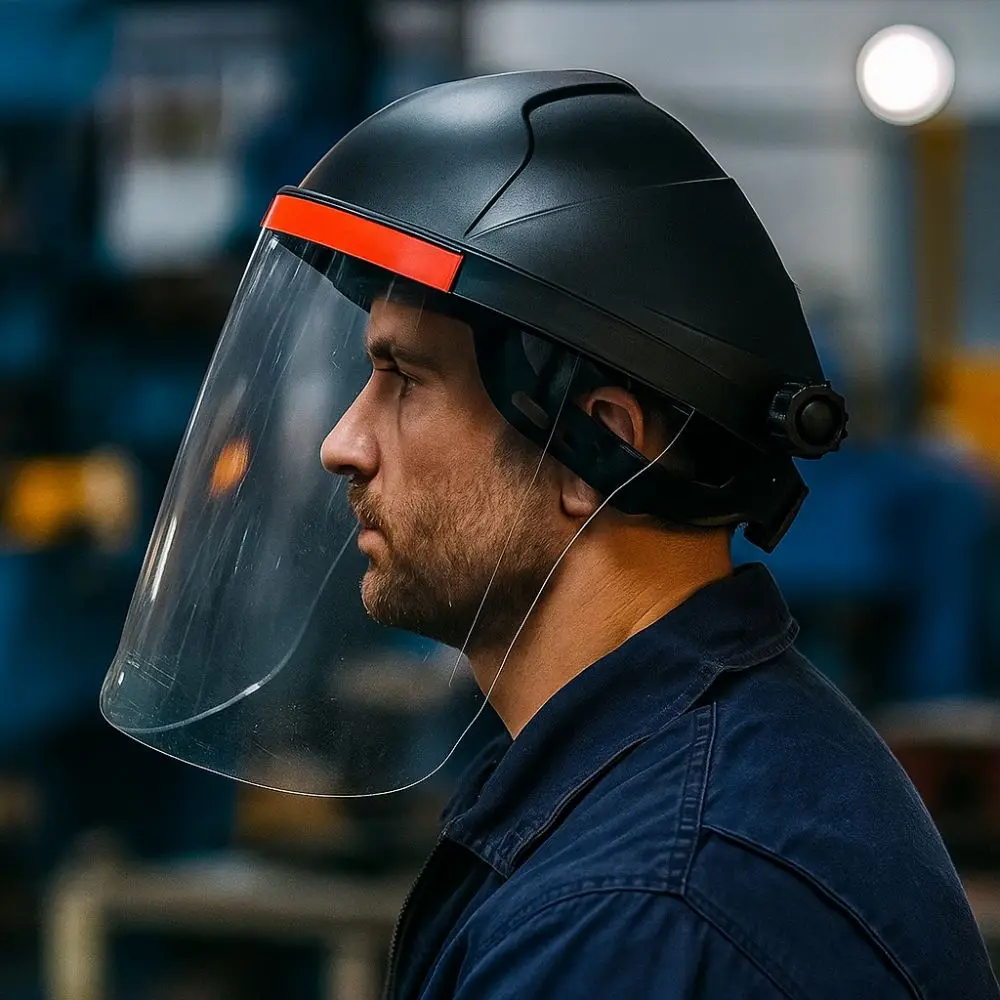 

PC Plastic Welding Protective Mask Transparent Anti Splash Welding Helmet Anti-shock Flip Front Visor Welder Face Shield