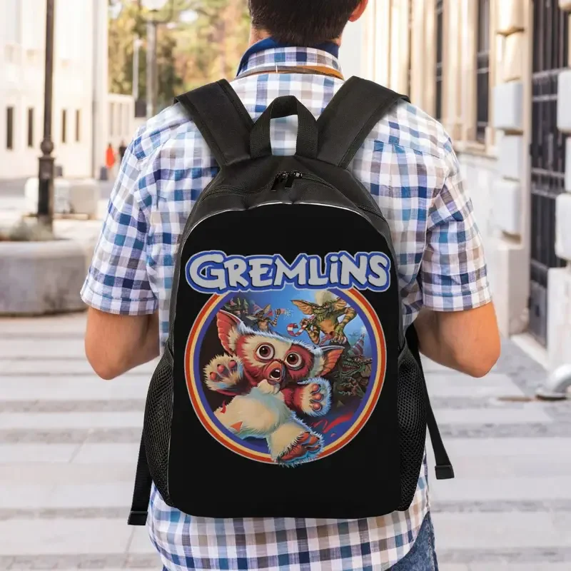 Gremlins กระเป๋าเป้ใส่แล็ปท็อป84ใบแฟชั่นสำหรับผู้หญิงสำหรับผู้ชายและนักเรียนวิทยาลัย Gizmo 80S ภาพยนตร์ mogwai มอนสเตอร์ย้อนยุค SCI FI