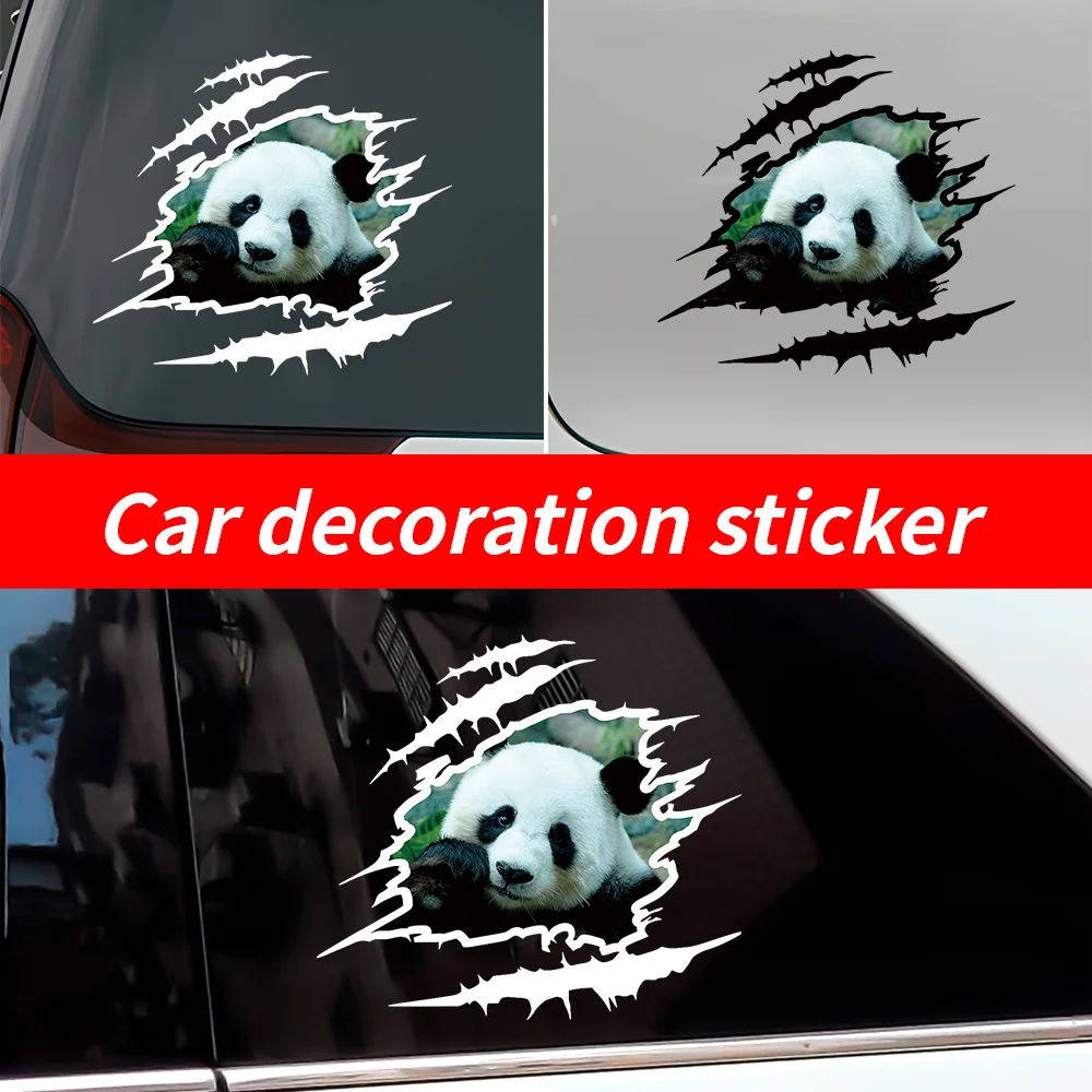 

Cute Panda Car Decal Waterproof Sunscreen Car Sticker Scratch Cover Graphic Sticker for Auto SUV Motorcycle Sticker Accessories