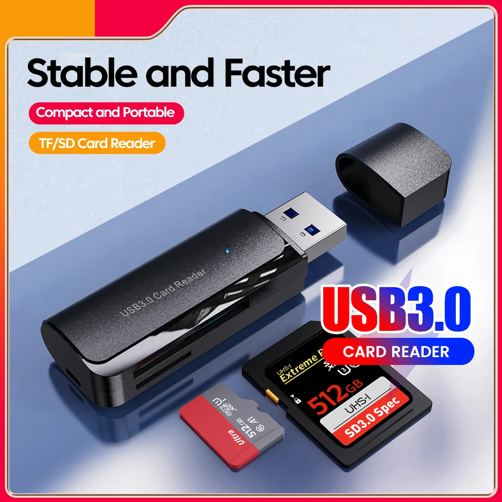 

USB 3.0 2-in-1 Card Reader SD/TF Card Adapter Memory Card High Speed Cardreader USB OTG Adapter For Camera Laptops Accessories