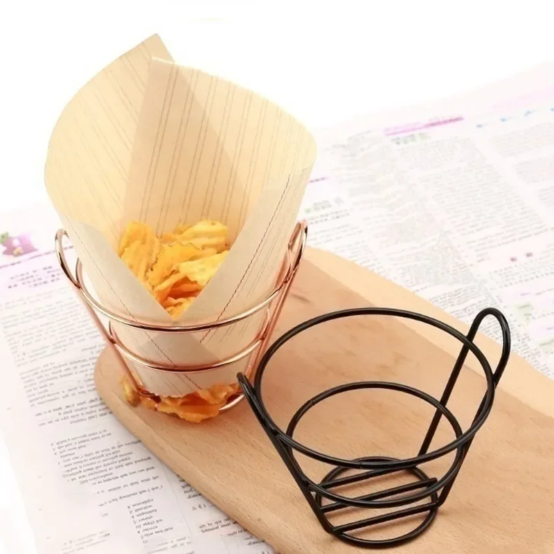 

1PC Mini French Fries Basket Stainless Steel Chips Frying Box Strainer Fryer Cooking Rust-proof Colander Tool