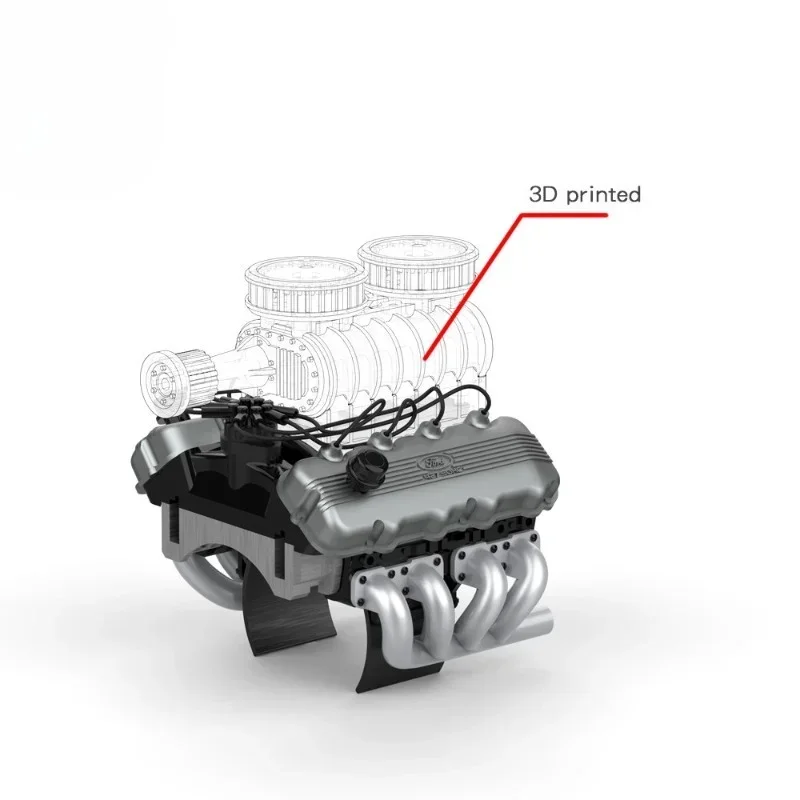 Simulation V8 Engine Hood Fan Radiator for 1/10 RC Crawler Car Trxs TRX4 Defender Bronco AXIAL SCX10 RC4WD D90