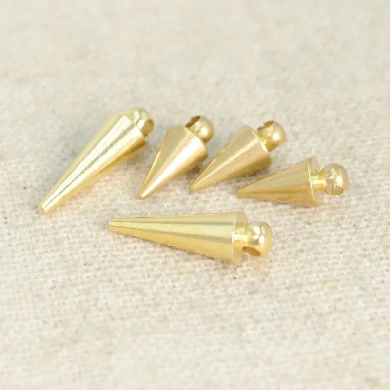 BoYuTe (100 Pieces/Lot) 5mm Brass Water Drop Cone Bead Charms Handmade Beaded Material DIY Jewelry Accessories Charms