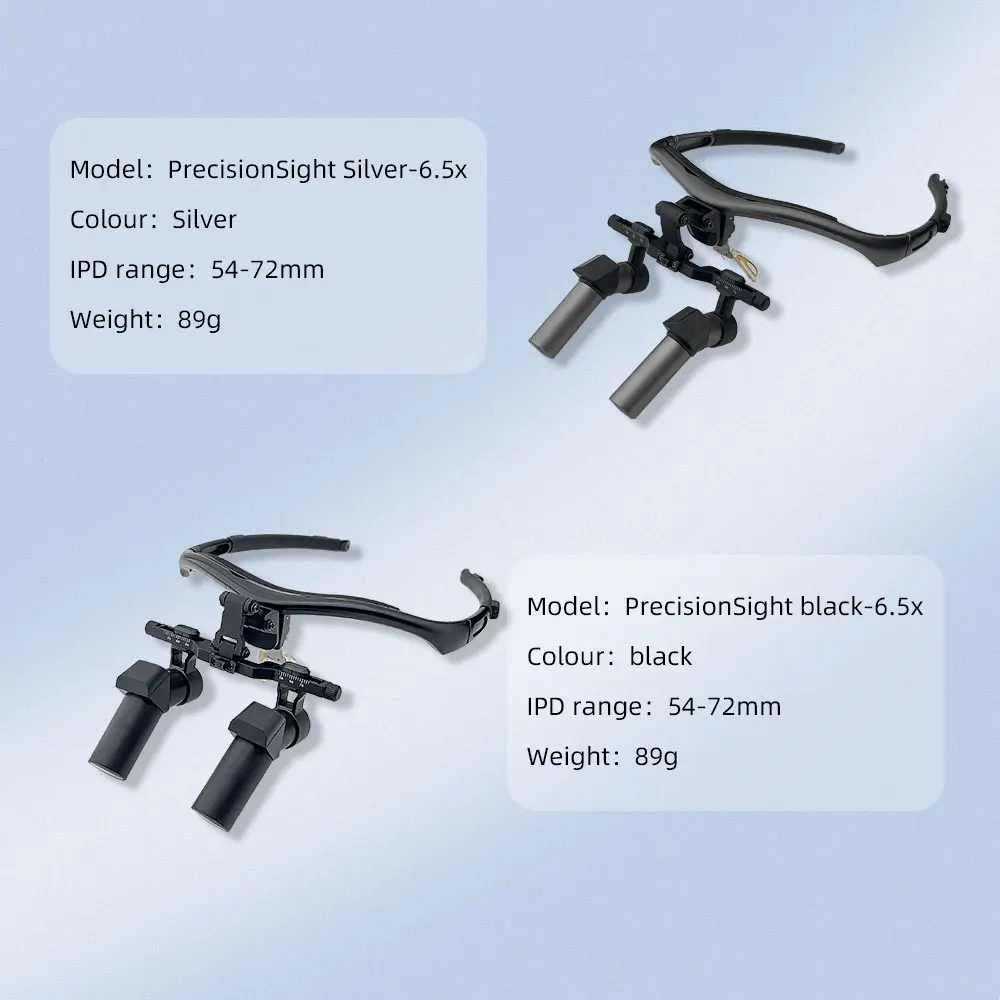 JINGT Precisionsight Black Dental Loupes Headlight Set Wearing Glasses Magnifying The Mirror Oral Glass Surgery Hd Led Equipment