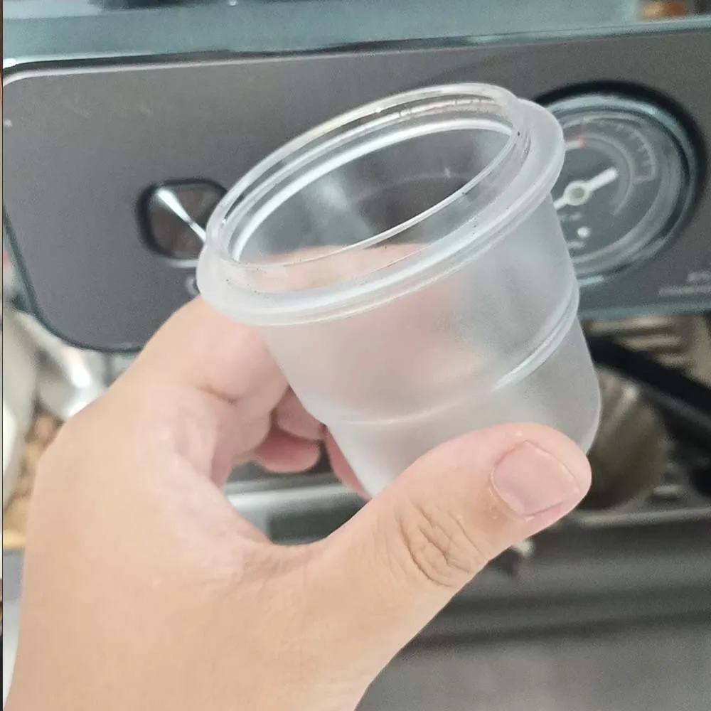 58mm Coffee Portafilter Dosing Cup Black Clear Espresso Sniffing Mug Coffee Dosing Cup Anti-flying powder Coffee Machine tools