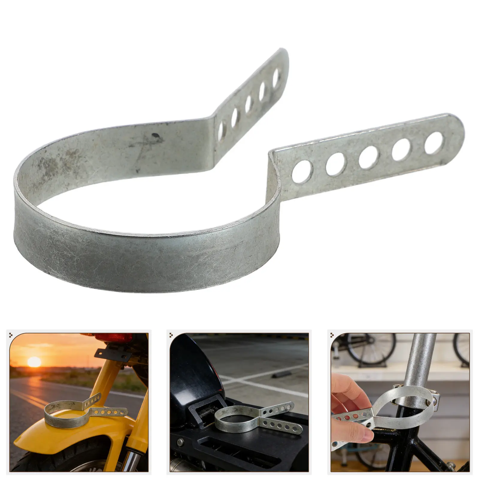 2 pcs Motorcycle Exhaust Heavy Duty Spring Pipe Muffler Clamp Halloween Christmas New Year Bike Exhaust Clamp Bracket