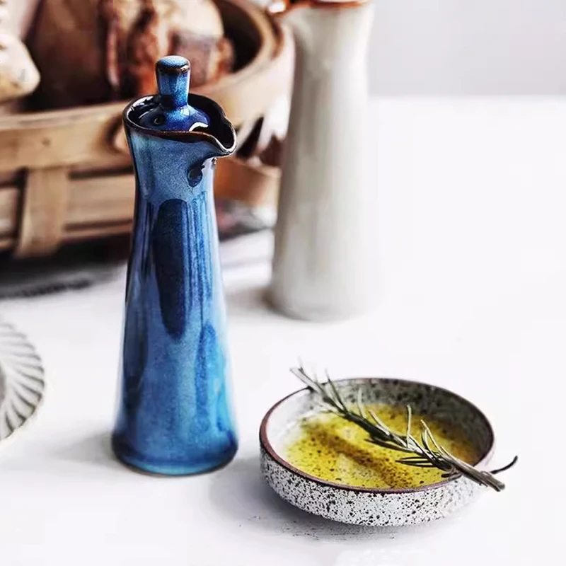 Ceramic Seasoning Jars Oiler Spice Jar Seasoning Tool Salt Shaker Creative Home Kitchen Retro Olive Oil Bottles Spice Containers