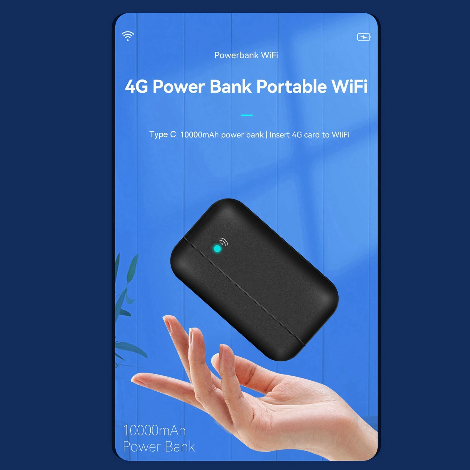 

Power Bank Router 4GLTE Wireless Network Router Portable WIFI Router Unlocked WiFi Hotspot 300Mbps Router for Game Party Travel