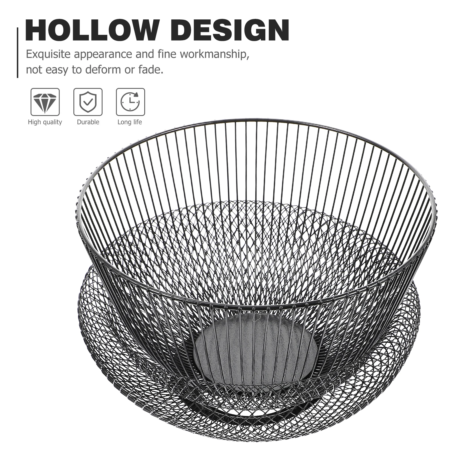

2Pcs Iron Fruit Baskets Nordic Style Storage Bowls Snack Holders Table Organizer Fruit Containers Storage Bowls