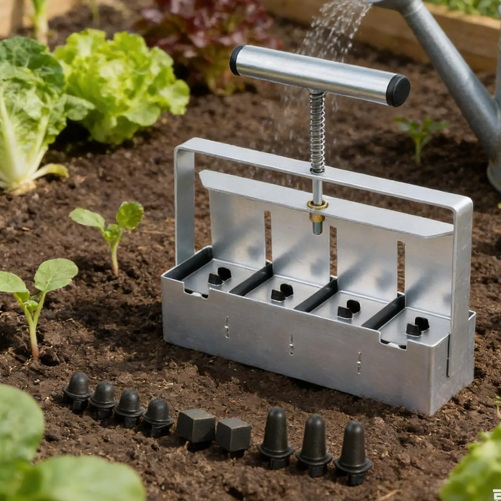 Soil Block Maker Tool Anti-Slip Gardening Sowing Aid Seeding Block Makers For Lettuce Vegetables Flowers Yard Farm Porches view 4