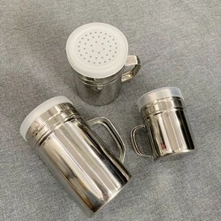 Handle Shaker Pepper Sugar Salt Stainless Steel Dispenser Powder Tube Coffee Utensils Kitchen Tool