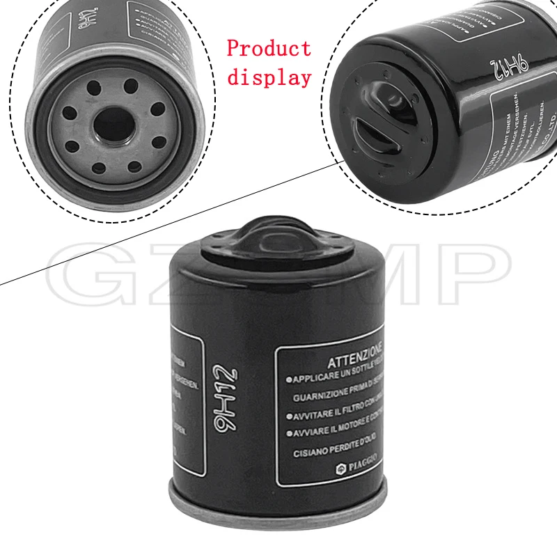 

Motorcycle Oil Filter for Piaggio 125 150 200 250 Vespa X7 X8 X9 GT