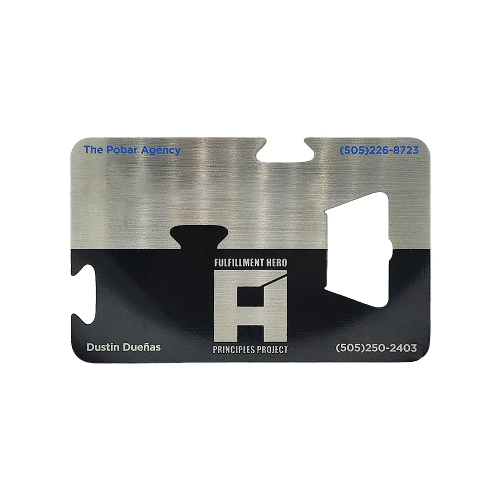 

Размер визитных карточек Многофункциональная открывалка для бутылок Металлическая многофункциональная карточка инструментов