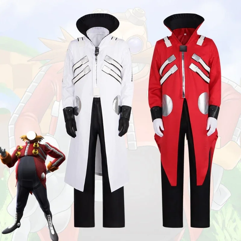 

Movie Sonic3 Cosplay Costume the Hedgehog Dr. Eggman Jacket Halloween Stage Performance Outfits for Themed Events Cos Gatherings