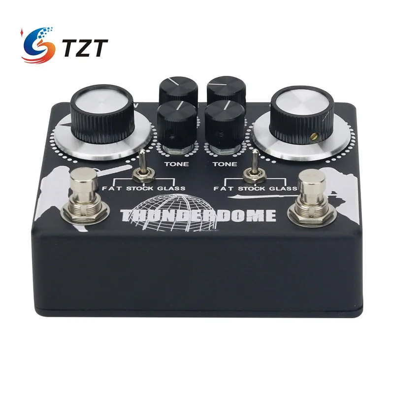 TZT 68pedals ThunderDome Dual Channel Overload Guitar Effects Pedal Replacement for King Tone The Duellist