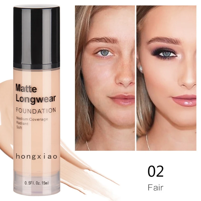 Liquid Concealer Foundation Cream Texture Covers Acne Marks Dark Circles Waterproof Face Makeup Lasting Brighten Cosmetics 15ML