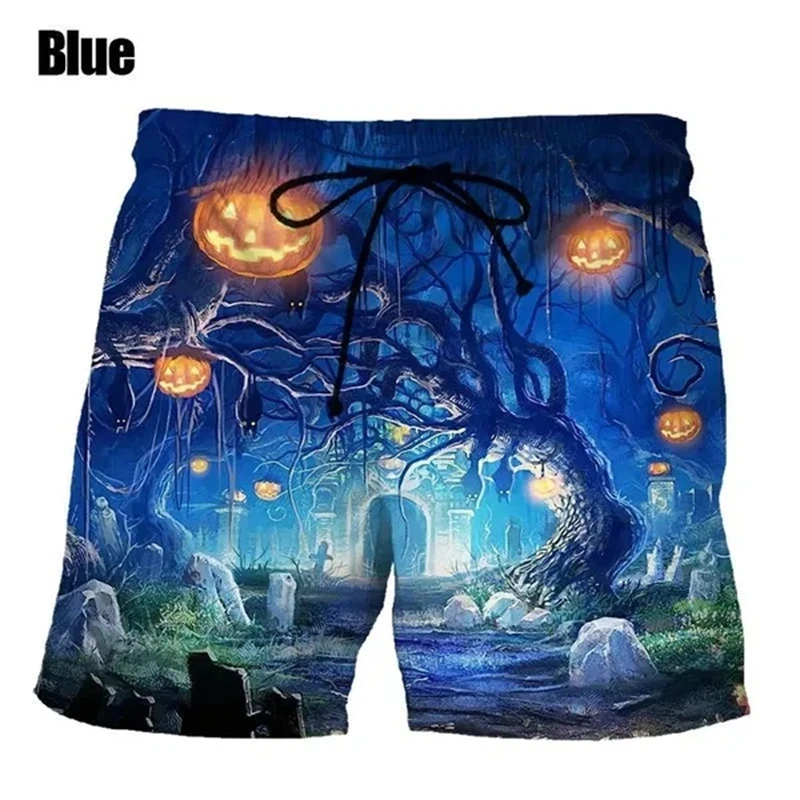 New Halloween Fashion 3d Shorts Funny Personality Pumpkin Print Casual Beach Shorts Cool High Quality Comfortable Short Pants