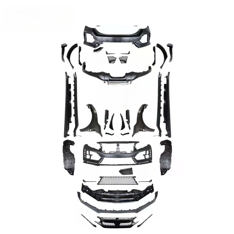

Premium Car Accessories Factory Auto Bodykit FK8 Type R 1:1 Widebody Kit Bumper Front Grille Hood High Quality