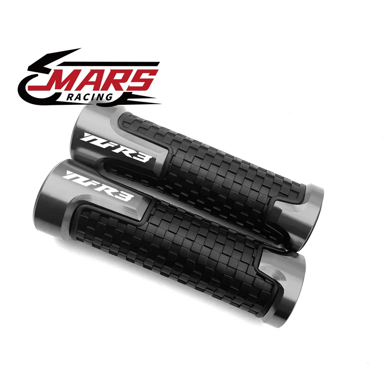 Empuñaduras de goma para manillar de motocicleta, accesorio para YAMAHA YZF-R3 YZF R3 2018-2021 2022 +, 22mm, logotipo YZFR3