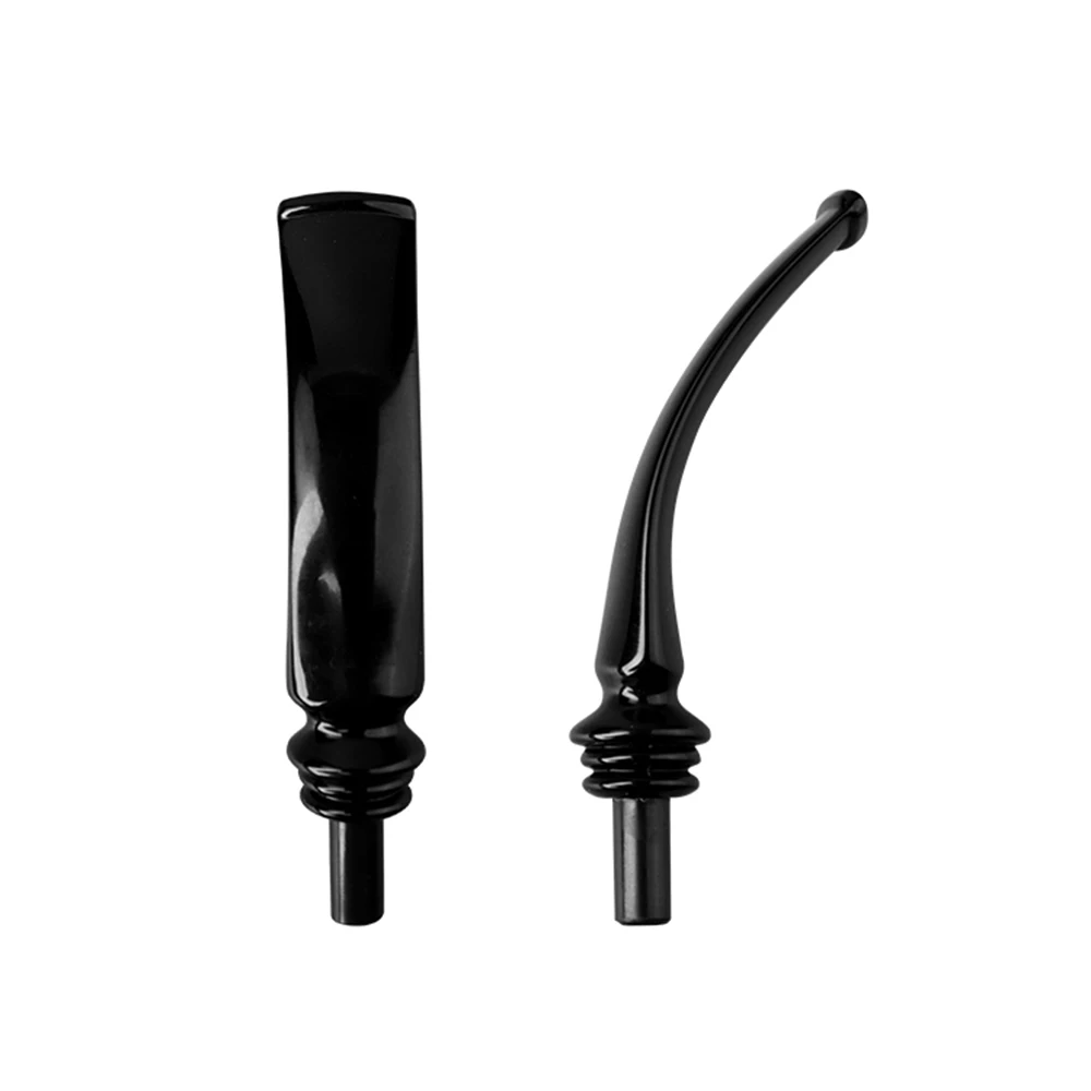 MUXAING Gourd-shaped acrylic pipe mouthpiece 7.3mm flue open 10.3mm tenon opening 3mm filter flue For tobacco pipe accessories