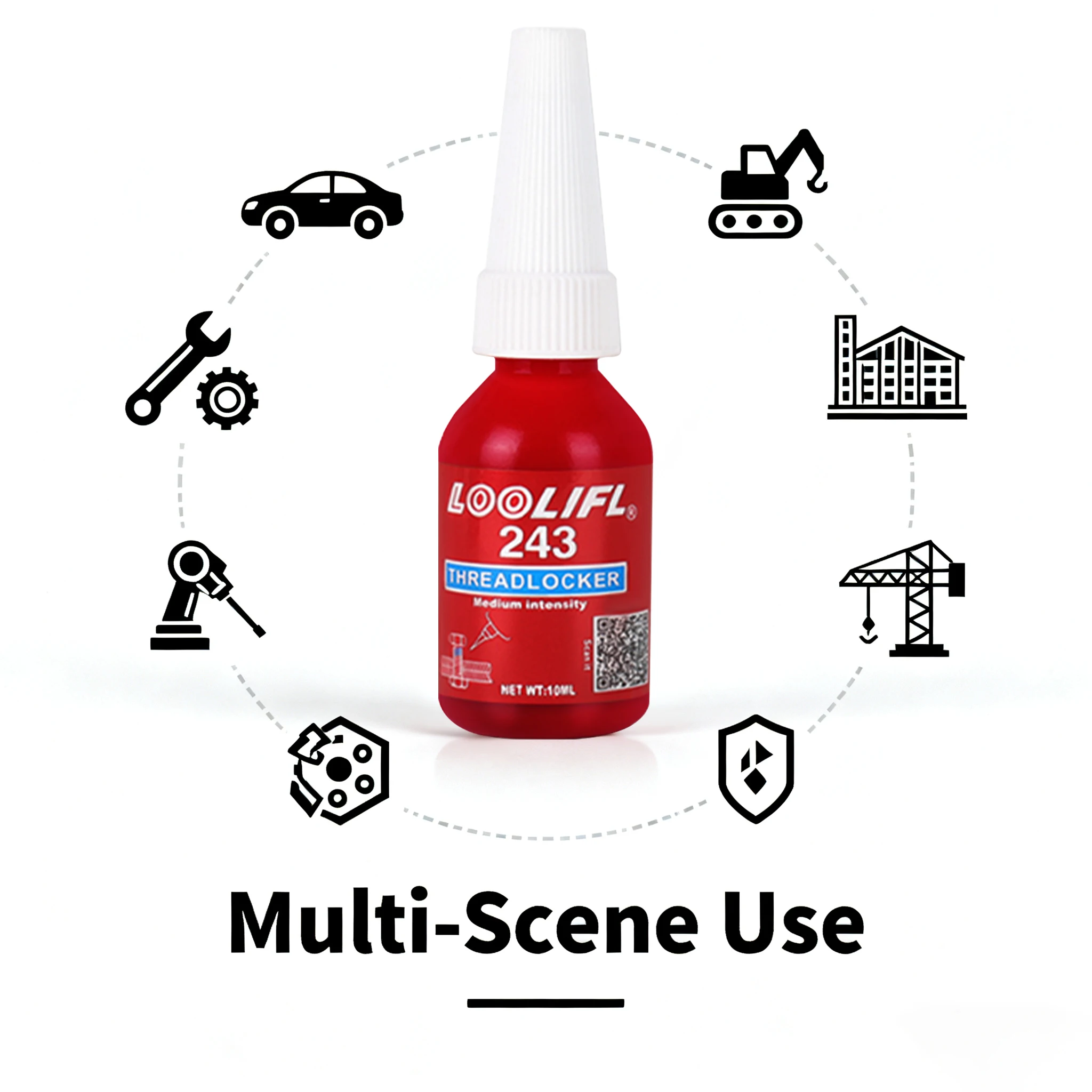 243 271 قفل الخيط - مناسب لـ M2-M12 ، مثالي لصيانة الأجهزة الصناعية والسيارات والمنزلية اللاصق اللاهوائي