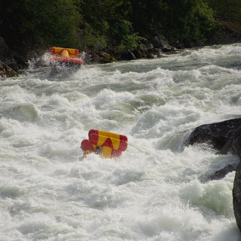 قارب إنقاذ قابل للنفخ ذاتيًا من Whitewater Raft Surf Rescue Boat قوارب قابلة للنفخ لإنقاذ الفيضانات #5