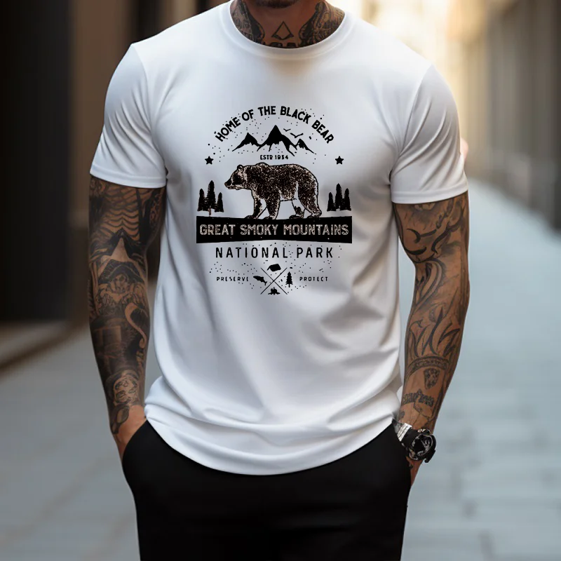 T Shirt for Men Shirts Graphic Tee Harajuku Fashion Crossfit Printed T-shirt High Quality Y2k Clothing Large Men's T-shirt