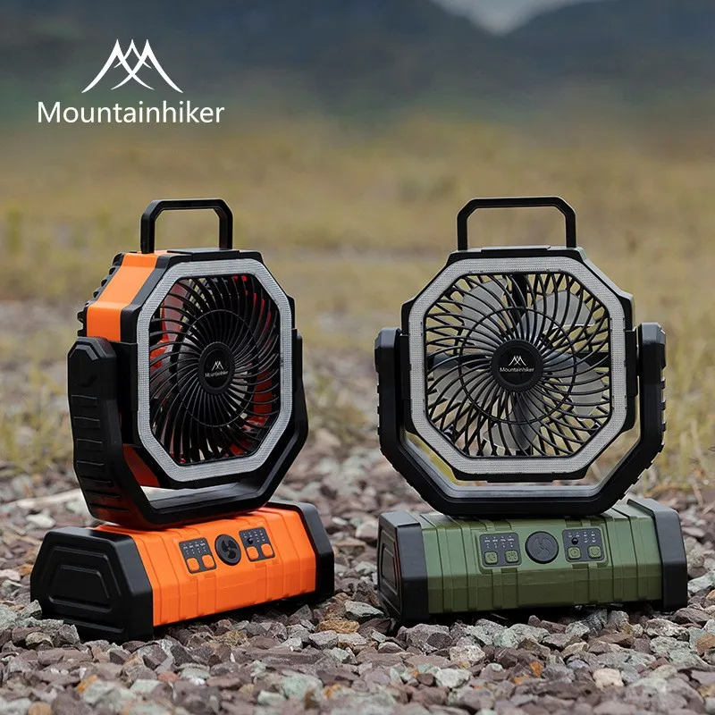 

Mountainhiker Cybertron Outdoor 20000mAh Operated Fan Portable Rechargeable Camping Fan LED Light And Hook for Tent Car Trip