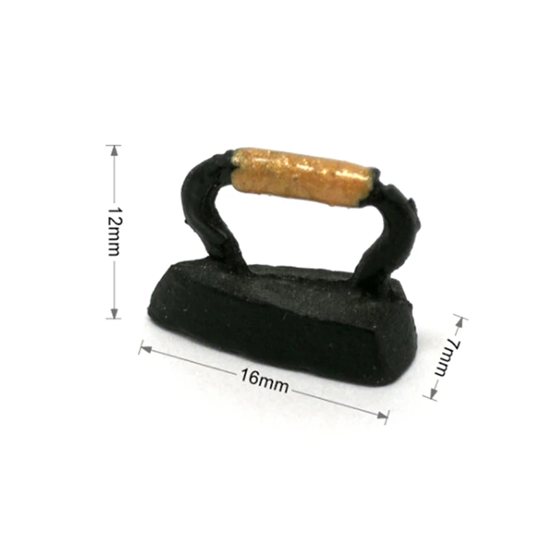 MINI casa de muñecas en miniatura de Metal 1:12, adorno en miniatura, herramienta de ropa de hierro, muebles, juguetes, accesorios para muñecas