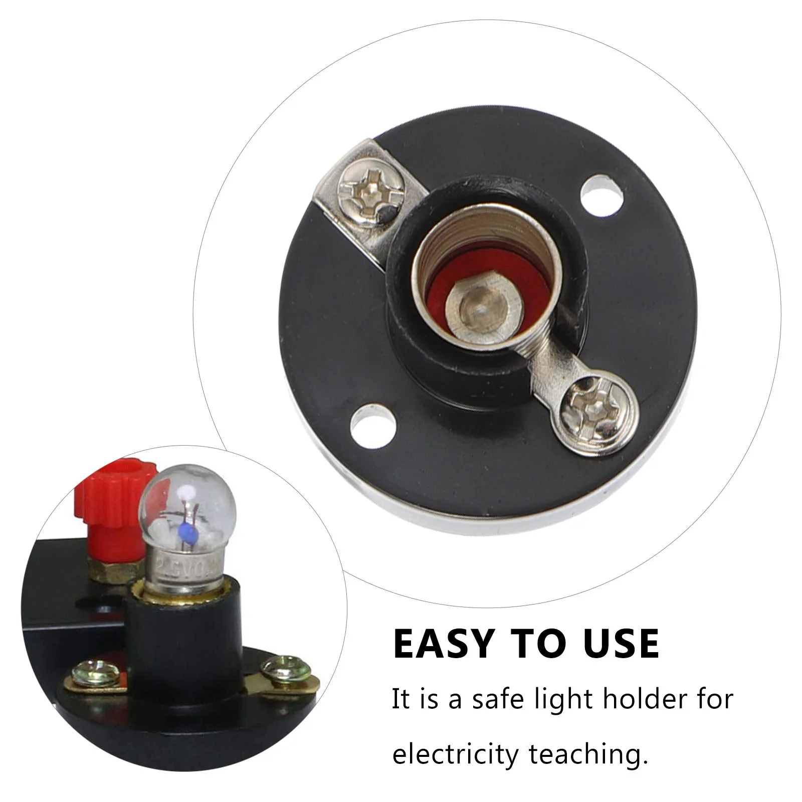 

5Pcs Plastic Screw Lamp Holder Light Base Electricity Teaching Aids Physics Experiment Circuit Educational Laboratory