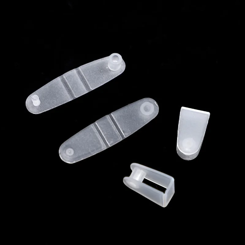 300pcs Transparent Black PP Plastic Buckle Keychain Clip Connection Folding Ornament Keyring Key Chain DIY Accessories