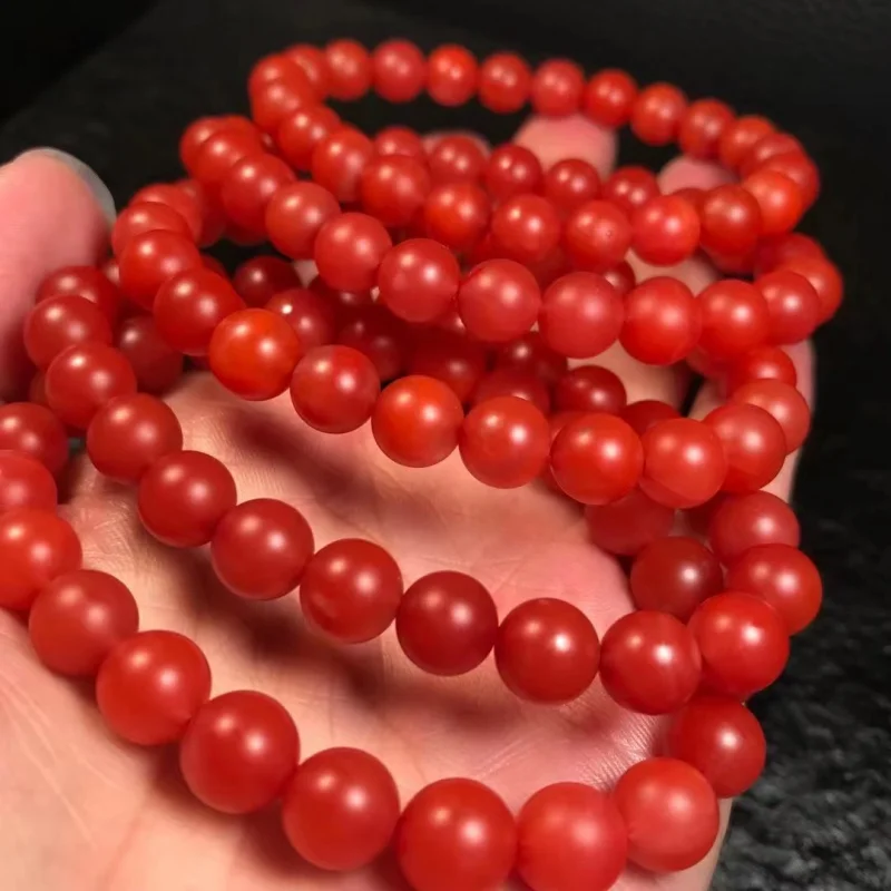 

Live Broadcast Supply Natural Protection Shannan Red Agate Single Circle Bracelet Color Beautiful Rosy Crafts Women's Bracelet