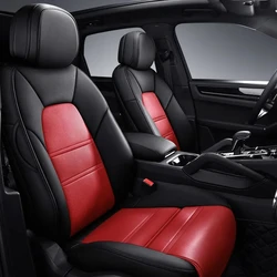 Custom Fit Car Accessories Seat Covers full Set Middle Perforated Faux Leather Specific For Porsche Cayenne Macan Panamera