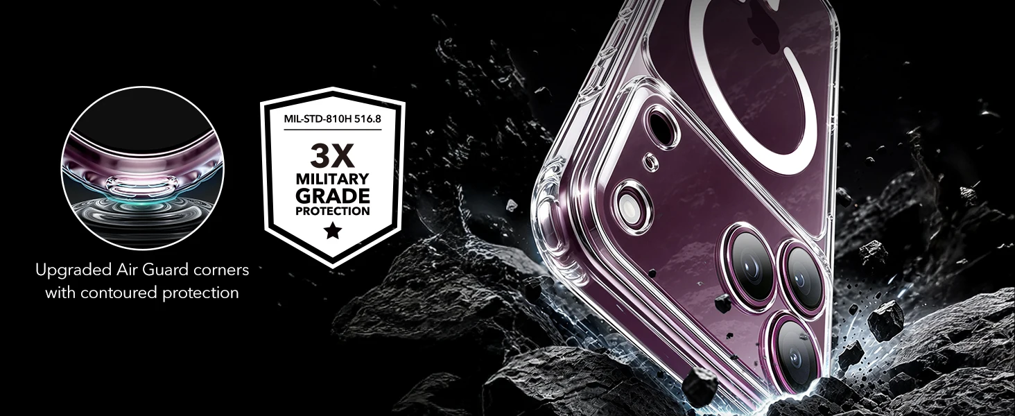 ESR für iPhone 18 Pro Max & 17 Pro Max MagSafe Handyhülle Ultra Slim Militärqualität Sturzschutz-Cover mit Kamerasteuerung – Detail 24