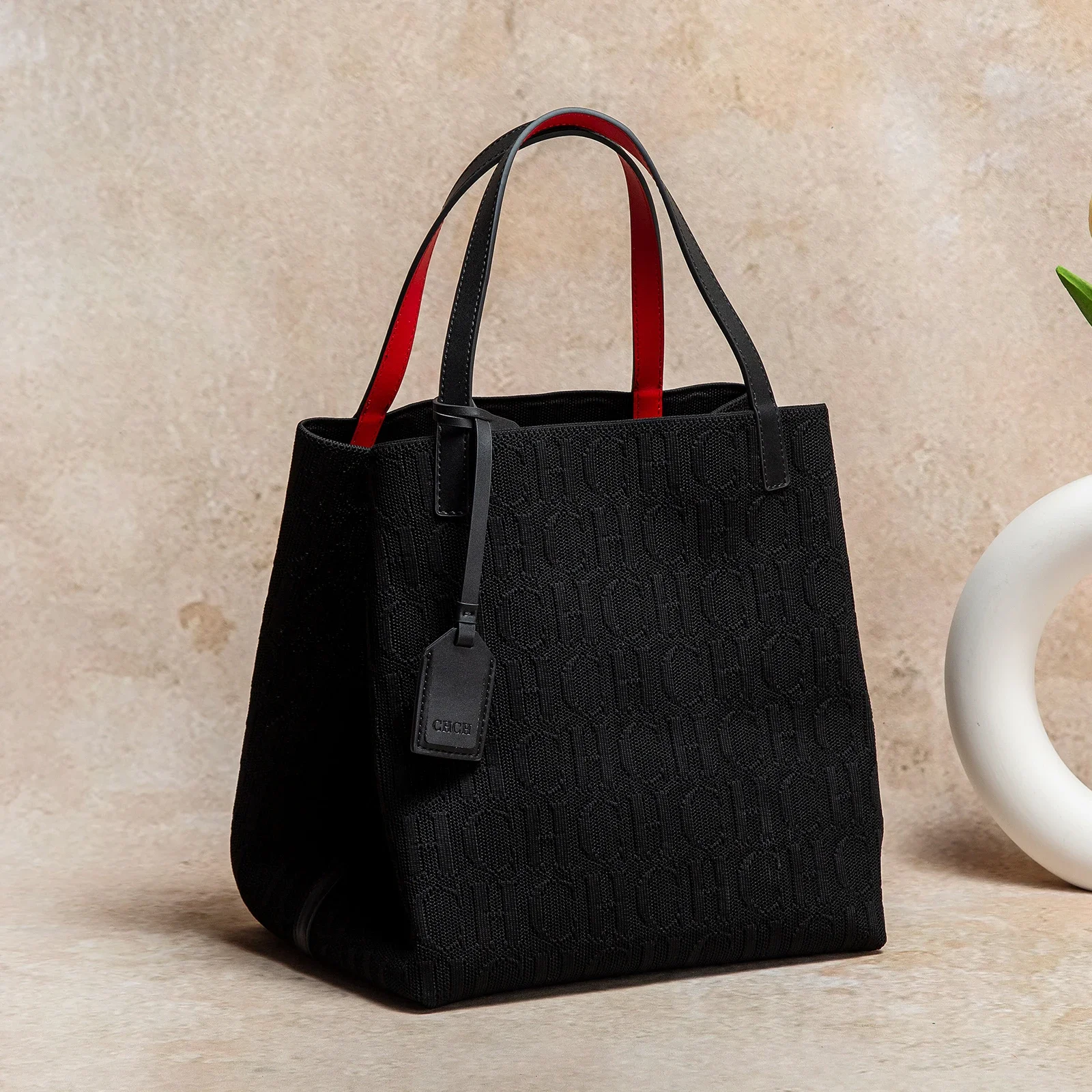 CHCH Ladies Tote Bag New Simple Knitted Shopping Large Capacity Bag