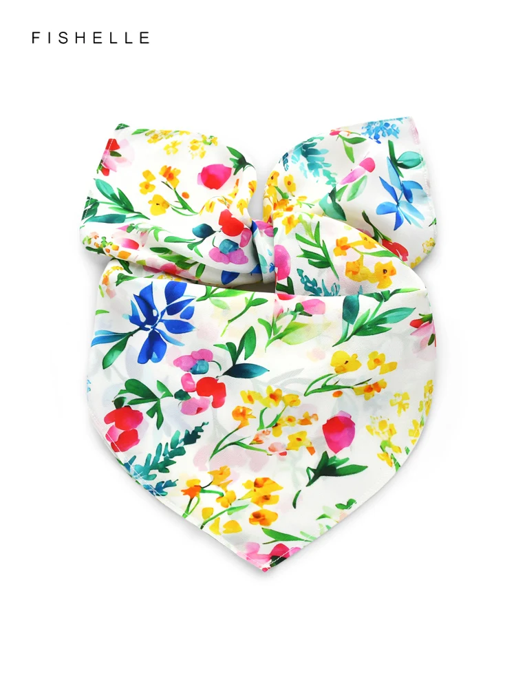 Multicolored flower100% natural silk scarves crepe de chine square scarf  hijab shawl luxury gift 62*62 women wrap neckerchief