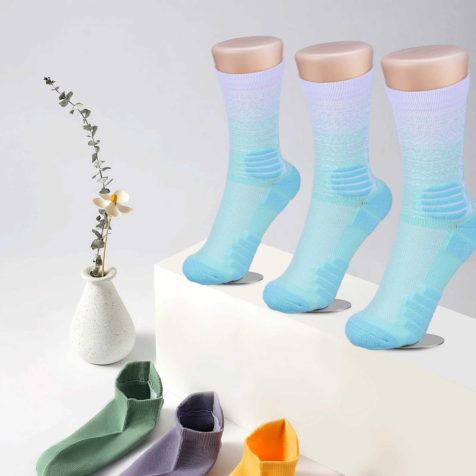 Présentoir de modèle de chaussettes de moule de pied en plastique, remplisseur de chaussures féminines, jambe de maïs, support de cheville, mannequins d'enfant